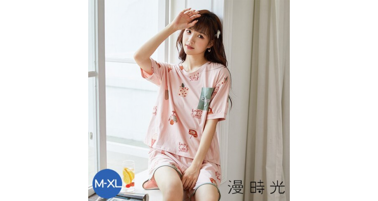 短袖短裤春夏居家服纯棉睡衣套装有口袋