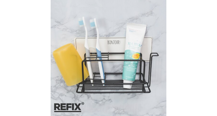 ｜Refix利酷贴烤漆长方牙刷架 置物架 收纳架 沥水架 
