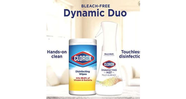 Clorox 柠檬橙花消毒喷雾16 Fl Oz 带1个同量补充装
