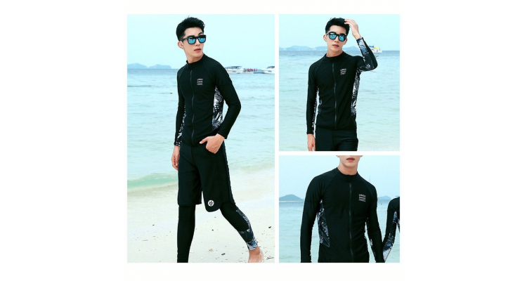 BRIGHT LELE 男士防晒冲浪泳衣套装 3 件装