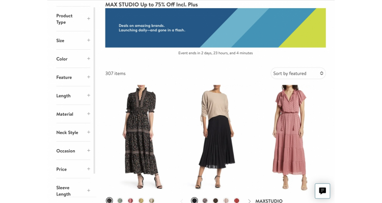 女装高达75%off