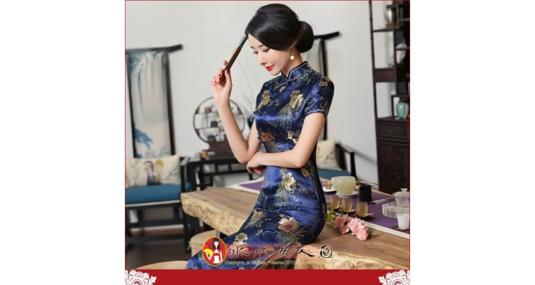 ～经典气质旗袍风～超精致L形(深蓝