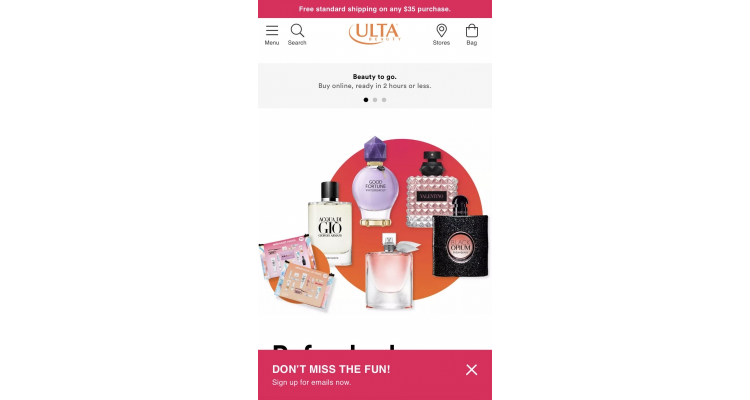 ULTA Beauty 满$40减$10