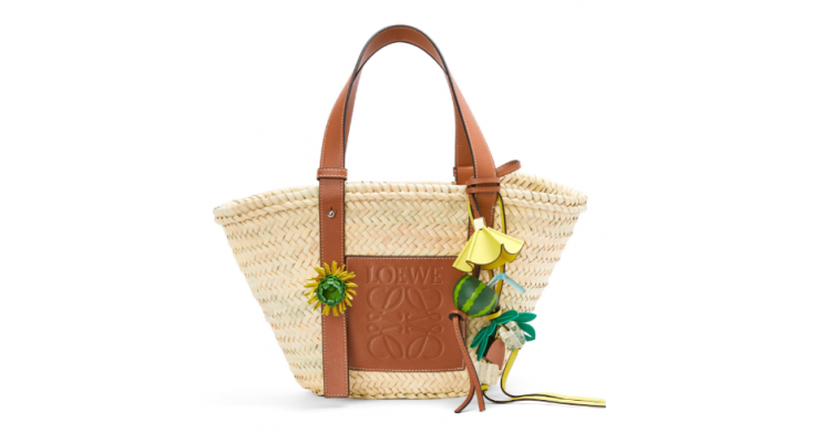 Loewe mini Slit藤织袋