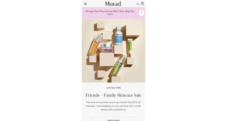 Murad Skin Care 亲友特卖会