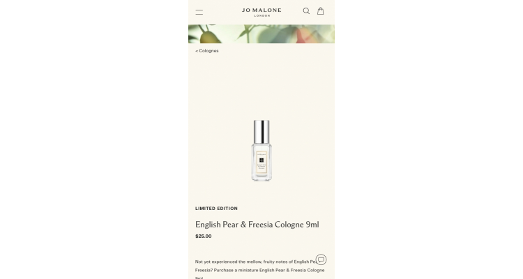Jo Malone London 送赠品