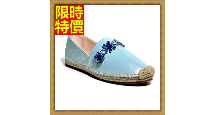 懒人鞋休闲鞋-舒适羊皮质感水钻女平底鞋2色65z21