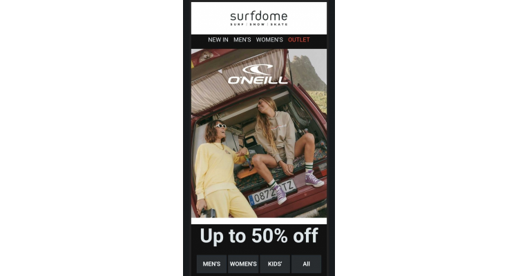 Surfdome O'NEILL 低至半价