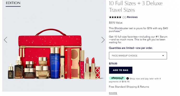 Estee Lauder 美国官网推出圣诞礼盒