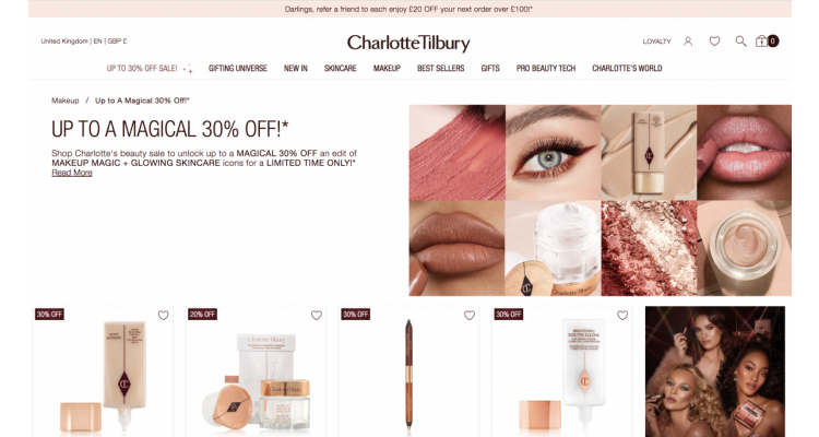 Charlotte Tilbury促​销