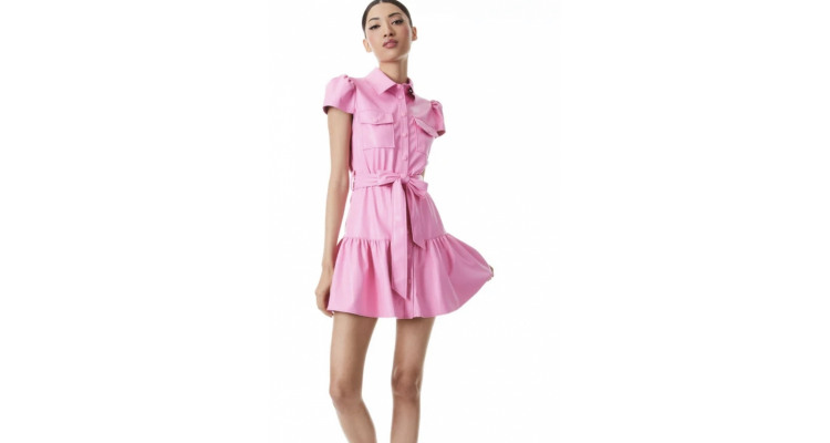 粉红mini dress