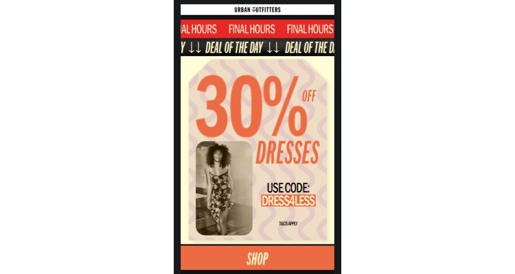 UrbanOutfitters 连身裙七折