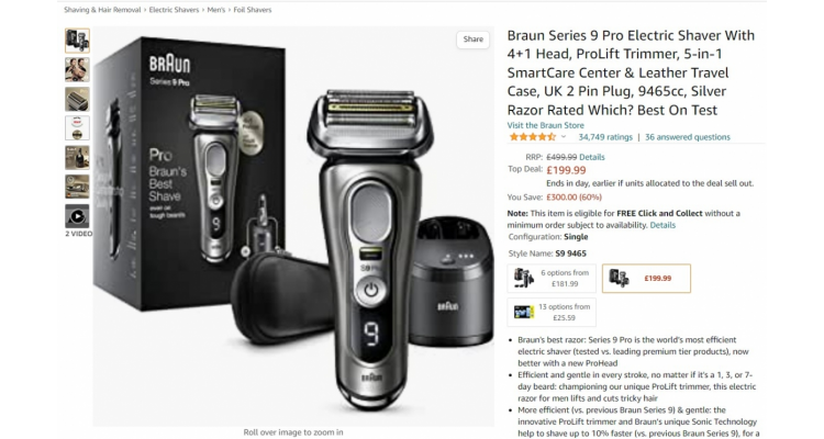 Braun Series 9 Pro 须刨