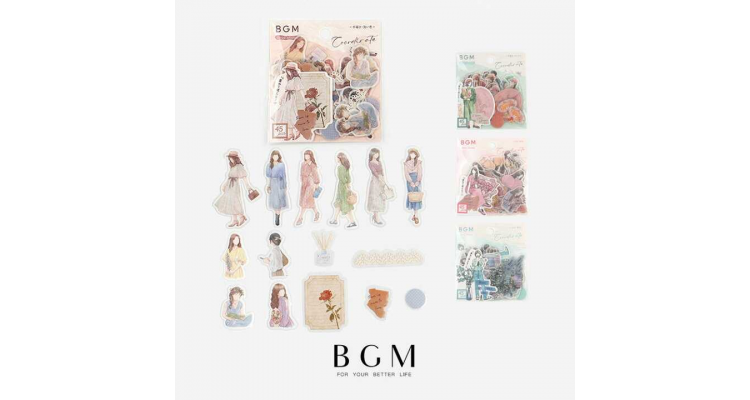 bgm 手绘穿搭贴纸