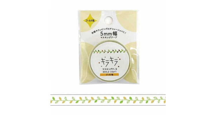 5mm金箔叶子纸胶带