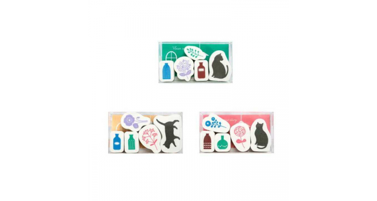 kodomo no kao 猫咪花瓶印章set