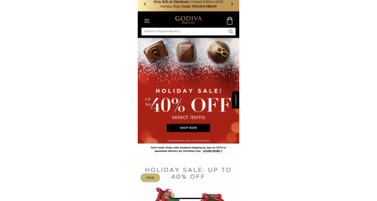 Godiva 礼盒大促