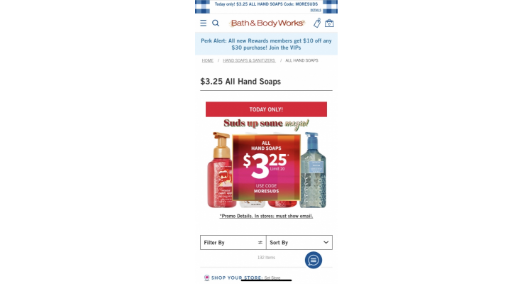 Bath & Body Works 洗手液优惠