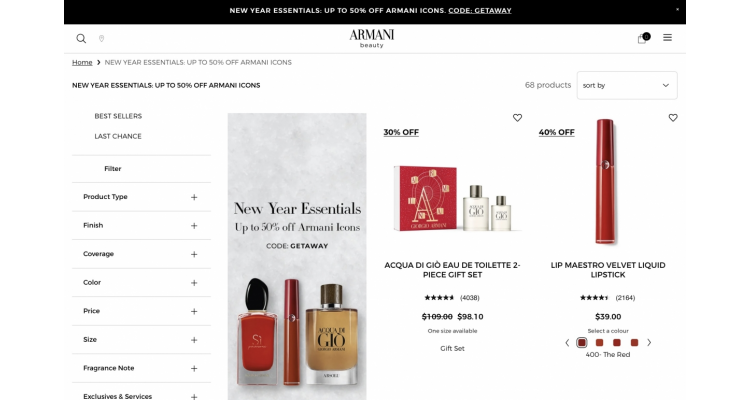 ARMANI beauty 减价