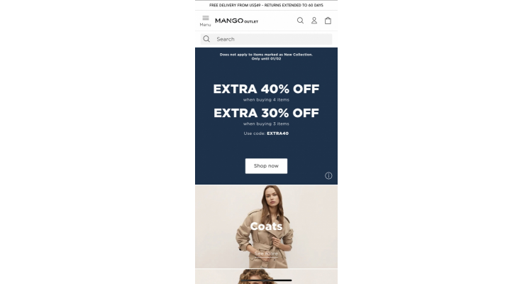 Mango Outlet 圣诞大促 