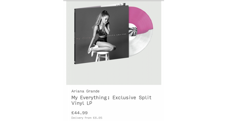 ariana grande限量版my everything黑胶
