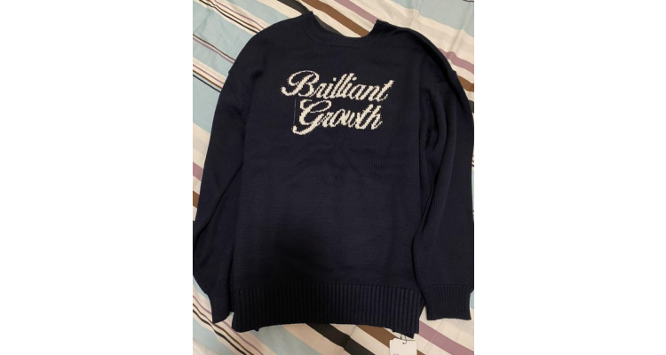 logo jacquard tunic knit (针织上衣）