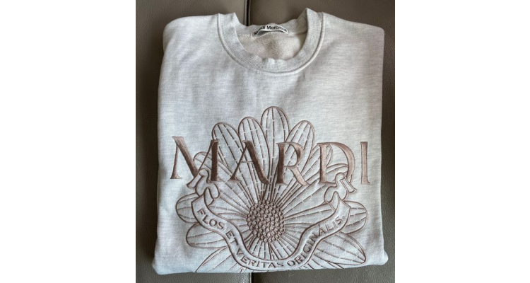 韩国Mardi Mercredi-SWEATSHIRT FLOWERMARDI ALUMNI NEEDLEWORK