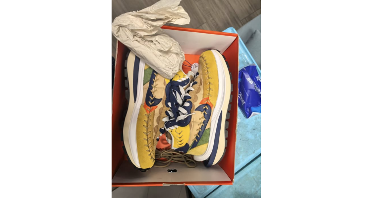美国ebay-Nike sacai x Jean Paul Gaultier x VaporWaffle Sesame