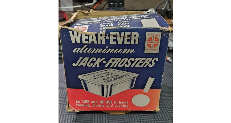 美国ebay - Vintage 60s Lot of 4 One Pint Wear Ever Aluminum Jack Frosters Freezer Storage