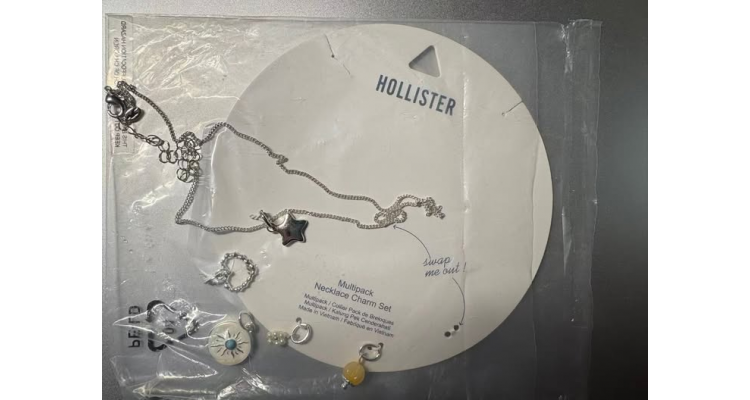 美国Hollister - Women's Silver Interchangeable Charm Necklace 银色可替换吊饰项链